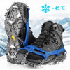 Picture of Crampons Ice Cleats Traction Snow Grips for Boots Shoes Women Men Anti Slip 19 Stainless Steel Spikes Safe Protect for Hiking Fishing Walking Climbing Mountaineering