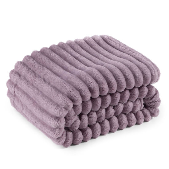 Picture of Bedsure Light Purple Fleece Blanket for Couch - Super Soft Cozy Blankets for Women, Cute Small Throws for Girls, 50x70 Inches