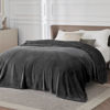 Picture of Bedsure Fleece Blanket California King Size Charcoal - Lightweight Plush Fuzzy Cozy Soft Bed Blankets, 102x96 inches
