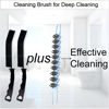 Picture of 3 Pcs Crevice Cleaning Brush Hard Bristle Crevice Gap Brush Bendable Brush Multifunctional Cleaning Tool for Bathroom Household Use Kitchen 2 Types (Black&Blue)