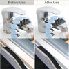 Picture of 3 Pcs Crevice Cleaning Brush Hard Bristle Crevice Gap Brush Bendable Brush Multifunctional Cleaning Tool for Bathroom Household Use Kitchen 2 Types (Black&Blue)