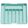 Picture of Lifewit Silverware Drawer Organizer, Expandable Utensil Tray for Kitchen, BPA Free Flatware and Cutlery Holder, Adjustable Plastic Storage for Spoons Forks Knives, Large, Turquoise