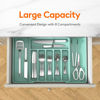 Picture of Lifewit Silverware Drawer Organizer, Expandable Utensil Tray for Kitchen, BPA Free Flatware and Cutlery Holder, Adjustable Plastic Storage for Spoons Forks Knives, Large, Turquoise