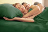 Picture of Full Size Flat Bed Sheet - Hotel Luxury Single Flat Sheet Only - Wrinkle Free & Fade Resistant Flat Sheet - Extra Soft, Breathable Bedding for Women, Men, Kids & Teens - Emerald Green Flat Sheet Only