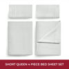 Picture of Mellanni RV Bedding Short Queen - Camper Bunk Sheets - 10" Fitted Sheet Camper Sheets - Wrinkle, Fade, Stain Resistant - 1" Elastic Bands on Each Corner (Short Queen, Light Gray)