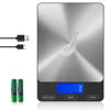 Picture of Food Scale -33lb Digital Kitchen Scale for Food Ounces Grams Rechargeable 305 Stainless Steel,Batteries and Type-C Charging | Perfect for Meal Prep, Cooking, and Baking, Black