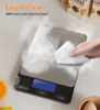 Picture of Food Scale -33lb Digital Kitchen Scale for Food Ounces Grams Rechargeable 305 Stainless Steel,Batteries and Type-C Charging | Perfect for Meal Prep, Cooking, and Baking, Black