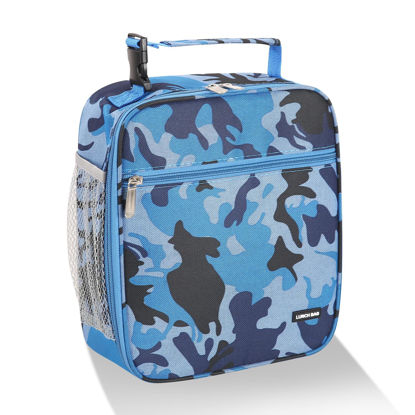 Picture of AYEANY Lunch box Lunch bag for men women Lunchbox Lunch bags Insulated Lunch bag Lunch box cooler (Blue camo)