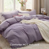Picture of Bedsure Grayish Purple Duvet Cover King Size - Soft Prewashed Set, 3 Pieces, 1 Duvet Cover 104x90 Inches with Zipper Closure and 2 Pillow Shams, Comforter Not Included