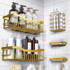 Picture of Shower Caddy 5 Pack,Adhesive Shower Organizer for Bathroom Storage&Home Decor&Kitchen,No Drilling,Large Capacity,Rustproof Stainless Steel Bathroom Organizer,Shower Shelves for Inside Shower-Larger