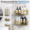 Picture of Shower Caddy 5 Pack,Adhesive Shower Organizer for Bathroom Storage&Home Decor&Kitchen,No Drilling,Large Capacity,Rustproof Stainless Steel Bathroom Organizer,Shower Shelves for Inside Shower-Larger