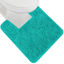 Picture of Gorilla Grip Plush Absorbent Shaggy Chenille Bath Rug Mat for Toilet Base with Rubber Backing, Machine Washable, Microfiber Bathroom Contour Mats for Toilets, Bath Decor, Square, 22.5x19.5, Turquoise
