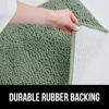 Picture of Gorilla Grip Plush Absorbent Shaggy Chenille Bath Rug Mat for Toilet Base with Rubber Backing, Machine Washable, Microfiber Bathroom Contour Mats for Toilets, Bath Decor, Square, 22.5x19.5, Sage Green