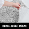 Picture of Gorilla Grip Plush Absorbent Shaggy Chenille Bath Rug Mat for Toilet Base with Rubber Backing, Machine Washable, Microfiber Bathroom Contour Mats for Toilets, Bath Room Decor, Oval, 22.5x19.5, Lt Gray