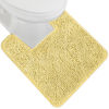 Picture of Gorilla Grip Plush Absorbent Shaggy Bath Rug Mat for Toilet Base with Rubber Backing, Machine Washable, Microfiber Bathroom Contour Mats for Toilets, Bath Room Decor, Square, 22.5x19.5, Beige