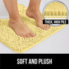 Picture of Gorilla Grip Plush Absorbent Shaggy Bath Rug Mat for Toilet Base with Rubber Backing, Machine Washable, Microfiber Bathroom Contour Mats for Toilets, Bath Room Decor, Square, 22.5x19.5, Beige