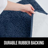 Picture of Gorilla Grip Plush Absorbent Shaggy Chenille Bath Rug Mat for Toilet Base with Rubber Backing, Machine Washable, Microfiber Bathroom Contour Mats for Toilets, Bath Room Decor, Oval 22.5x19.5 Navy Blue