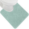Picture of Gorilla Grip Plush Absorbent Shaggy Chenille Bath Rug Mat for Toilet Base with Rubber Backing, Machine Washable, Microfiber Bathroom Contour Mats for Toilets, Bath Room Decor, Oval, 22.5x19.5, Seablue