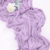 Picture of Socomi Fall Thanksgiving Table Runner Cheesecloth Table Runner 120 inch 10FT Boho Rustic Gauze Table Runner for Wedding Party Baby Shower Fall Decor Lilac 3pcs