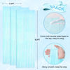 Picture of Voircoloria 3 Pack 3.3 x 8.2 ft Pastel Blue Foil Fringe Backdrop Curtains, Tinsel Streamers Birthday Party Decorations, Fringe Backdrop for Graduation, Baby Shower, Gender Reveal, Disco Party