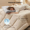 Picture of Bedsure Comforter Duvet Insert - Quilted Comforters Oversized King Size, All Season Duvet, Down Alternative Bedding Comforter with Tabs(Beige,Oversized King 116"x98")