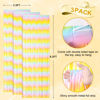 Picture of Voircoloria 3 Pack 3.3 x 8.2 ft Pastel Rainbow Foil Fringe Backdrop Curtains, Tinsel Streamers Birthday Party Decorations, Fringe Backdrop for Graduation, Baby Shower, Gender Reveal, Disco Party