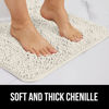 Picture of Gorilla Grip Bath Rug Mat 60x17, Thick Soft Absorbent Chenille, Rubber Backing Quick Dry Microfiber Mats, Machine Washable Rugs for Shower Floor, Bathroom Runner Bathmat Accessories Decor, Ivory