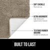 Picture of Gorilla Grip Bath Rug Mat 60x17, Thick Soft Absorbent Chenille, Rubber Backing Quick Dry Microfiber Mats, Machine Washable Rugs for Shower Floor, Bathroom Runner Bathmat Accessories Decor, Beige