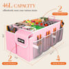 Picture of HOTOR Trunk Organizer for Car - Car Organizer, Foldable Trunk organizer for SUVs & Sedans, Sturdy Car Organization for Car Accessories, Tools, Sundries, Pink, 2 Compartments, 21.3"×12.6"×10.6"