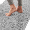 Picture of Gorilla Grip Bath Rug Mat 48x17, Thick Soft Absorbent Chenille, Rubber Backing Quick Dry Microfiber Mats, Machine Washable Rugs for Shower Floor, Bathroom Runner Bathmat Accessories Decor, Light Gray