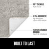 Picture of Gorilla Grip Bath Rug Mat 42x24, Thick Soft Absorbent Chenille, Rubber Backing Quick Dry Microfiber Mats, Machine Washable Rugs for Shower Floor, Bathroom Runner Bathmat Accessories Decor, Light Gray