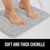 Picture of Gorilla Grip Bath Rug Mat 42x24, Thick Soft Absorbent Chenille, Rubber Backing Quick Dry Microfiber Mats, Machine Washable Rugs for Shower Floor, Bathroom Runner Bathmat Accessories Decor, Light Gray