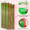 Picture of Voircoloria 3 Pack 3.3x8.2 Feet Red and Green Foil Fringe Backdrop Curtains, Tinsel Streamers Birthday Party Decorations, Fringe Backdrop for Graduation, Baby Shower, Gender Reveal, Disco Party