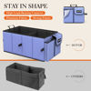 Picture of HOTOR Trunk Organizer for Car - Car Organizer, Foldable Trunk organizer for SUVs & Sedans, Sturdy Car Organization for Car Accessories, Tools, Sundries, Blue, 2 Compartments, 21.3"×12.6"×10.6"
