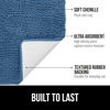 Picture of Gorilla Grip Bath Rug Mat 60x17, Thick Soft Absorbent Chenille, Rubber Backing Quick Dry Microfiber Mats, Machine Washable Rugs for Shower Floor, Bathroom Runner Bathmat Accessories Decor, Blue