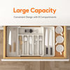Picture of Lifewit Silverware Drawer Organizer, Expandable Utensil Tray for Kitchen, BPA Free Flatware and Cutlery Holder, Adjustable Plastic Storage for Spoons Forks Knives, Large, White