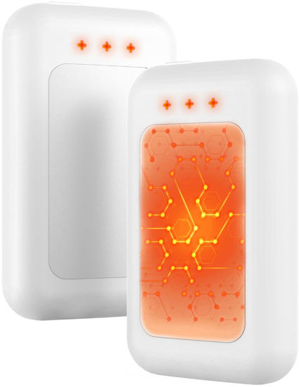 Picture of Jerritte Electric Hand Warmers Rechargeable 2 Pack, Rechargeable Hand Warmer, 16 Hrs Portable Hand Warmer for Outdoor Camping Hunting Golf Accessories, Gifts for Women Men White