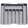 Picture of Lifewit Silverware Drawer Organizer, Expandable Utensil Tray for Kitchen, BPA Free Flatware and Cutlery Holder, Adjustable Plastic Storage for Spoons Forks Knives, Large, Grey