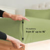 Picture of Twin XL Sheet Set - 4 Piece Sheets - Dorm Room Bed Sheets - Hotel Luxury Bed Sheets - Extra Soft - Deep Bed Sheets Pockets - Easy Fit - Breathable & Cooling Touch - Light Olive Green Twin XL Sheets