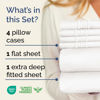 Picture of Extra Deep King Sheet Set - 6 Piece Breathable & Cooling Sheets - Hotel Luxury Bedding Set w/18-24 Inch Extra Deep Pockets - Easy Fit - Super Soft, Wrinkle Free and Comfy - Antique White, King Size