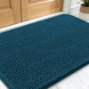 Picture of OLANLY Dog Door Mat for Muddy Paws 30x20, Absorbs Moisture and Dirt, Absorbent Non-Slip Washable Doormat, Quick Dry Chenille Mud Mat, Entry Indoor Entryway Carpet for Inside Floor, Atlantic Blue
