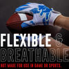 Picture of Franklin Sports Detroit Lions Youth NFL Football Receiver Gloves - Receiver Gloves For Kids - NFL Team Logos and Silicone Palm - Youth M/L Pair