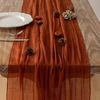 Picture of Keketo Terracotta Table Runner Cheesecloth Rust Gauze 120 Inch 10 FT Rustic Burnt Orange Cheese Cloth for Wedding Baby Bridal Shower Party Centerpiece Sheer Holiday Home Decorations