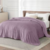 Picture of Bedsure Fleece King Size Blankets for Bed Fog Purple - Soft Lightweight Plush Cozy Fuzzy Luxury Microfiber, 108x90 inches