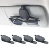 Picture of Yuoyar 4 Packs Sunglasses Holders for Car Visor - Magnetic Leather Sunglasses Holder and Ticket Card Clip - Car Visor Accessories (4Pcs Black)