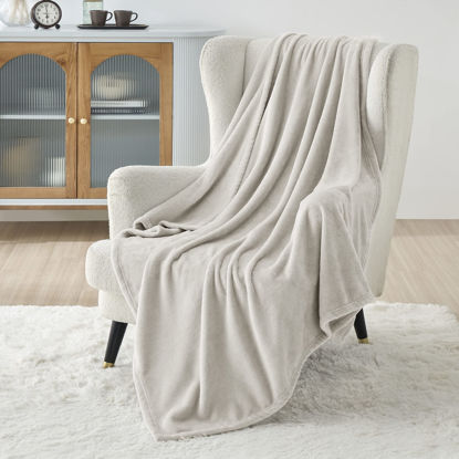Picture of Bedsure Twin XL Fleece Blanket Dorm Bedding - Lightweight Soft Cozy Blankets for Bed, Sofa, Couch, Travel, Camping, Linen, 66"x90"
