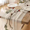 Picture of Keketo Cheesecloth Table Runner Ivory Cream White Gauze Rustic Cheese Cloth Spring Table Runner 120 Inch 10 FT for Wedding Baby Bridal Shower Birthday Party Long Sheer Boho Home Decorations