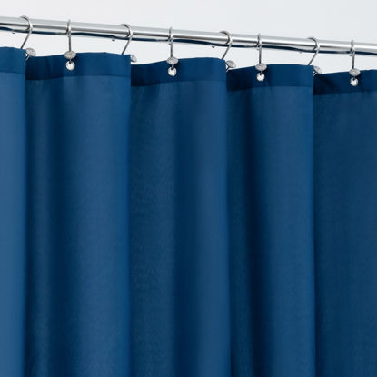Picture of ALYVIA SPRING Extra Long Fabric Shower Curtain Liner Waterproof - 72" x 84", Soft & Lightweight XL Shower Curtain with 3 Magnets, Machine Washable - 72x84, Navy