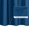 Picture of ALYVIA SPRING Extra Long Fabric Shower Curtain Liner Waterproof - 72" x 84", Soft & Lightweight XL Shower Curtain with 3 Magnets, Machine Washable - 72x84, Navy
