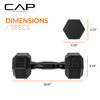 Picture of CAP Barbell 12 LB Coated Hex Dumbbell Weight with Black Handle